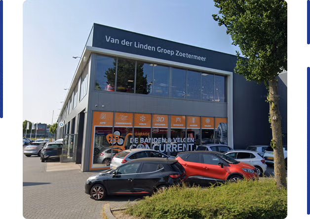 De werkplaats van De Banden en Velgen Concurrent in Zoetermeer